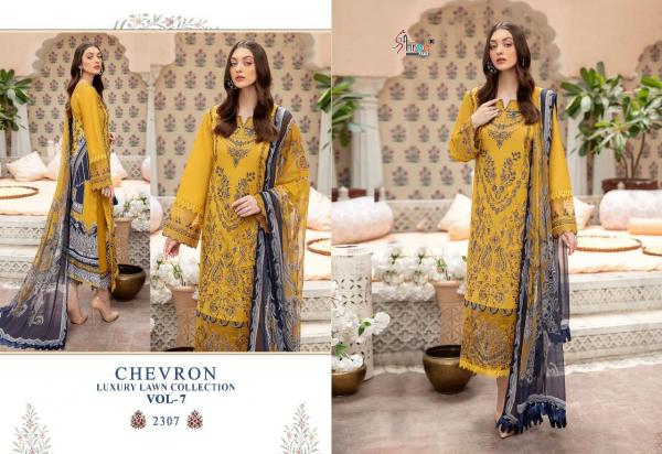 Shree Chevron Luxury Lawn Collection 7 Designer Pakistani Salwar Suits